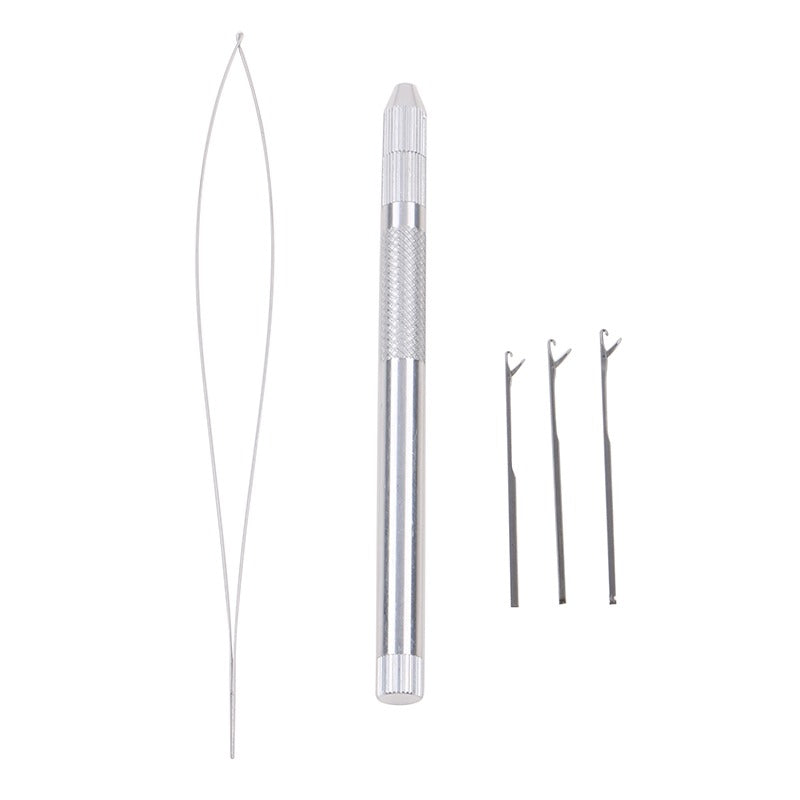 4 in 1 Stainless Steel Hair Extension Tool Set - Pulling Needle