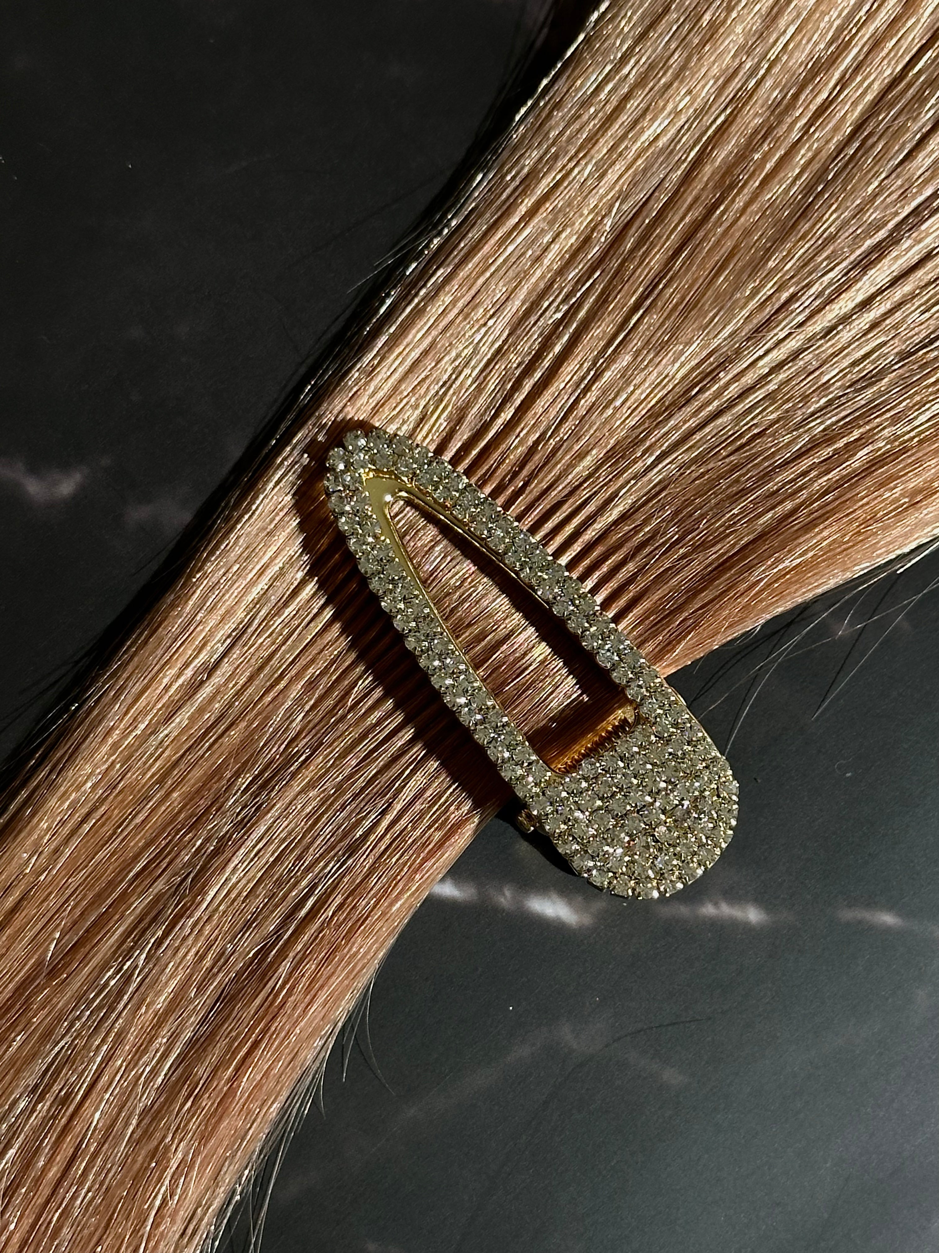 Mini Gold Tear Drop Barrette