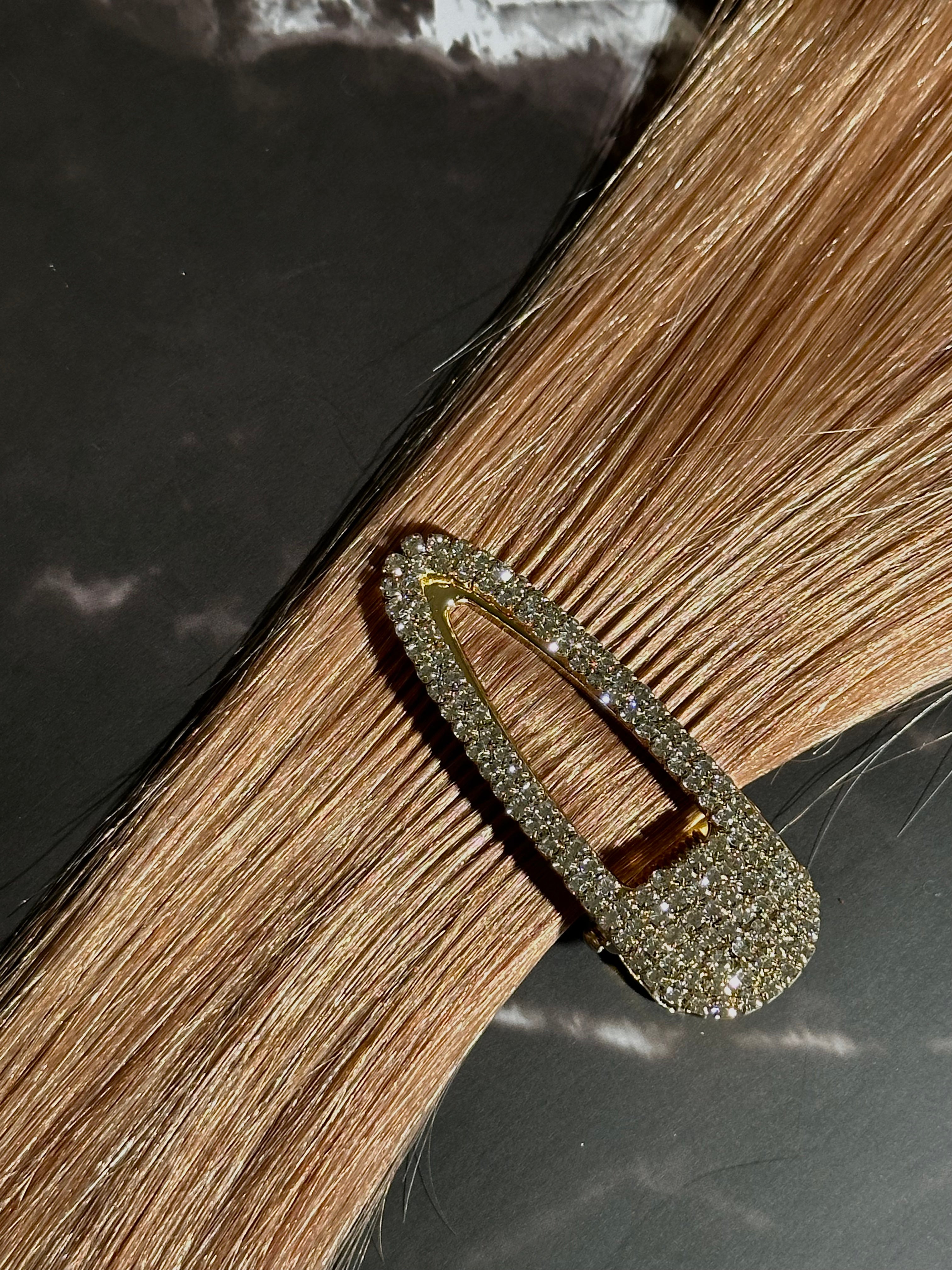 Mini Gold Tear Drop Barrette